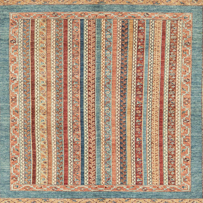 Abstract Indoor Rug, Square 8'