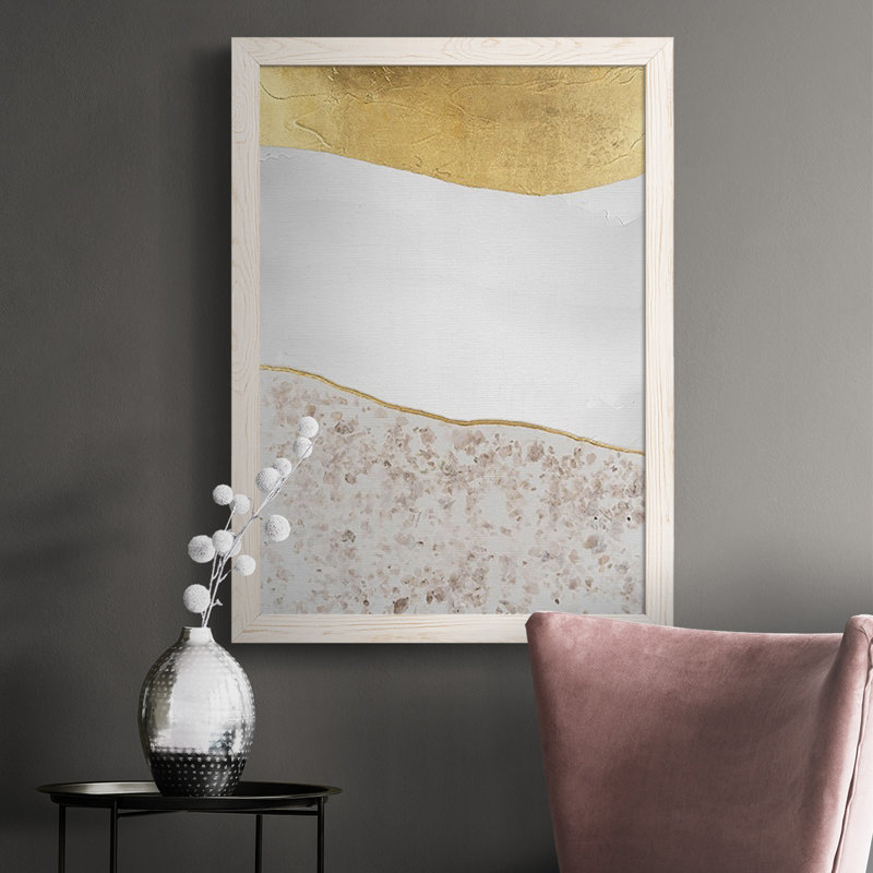 Eelis Whitestone I, peinture sur toile encadrée, Blanc, H 37,5 po x l 27,5 po x P 1 po