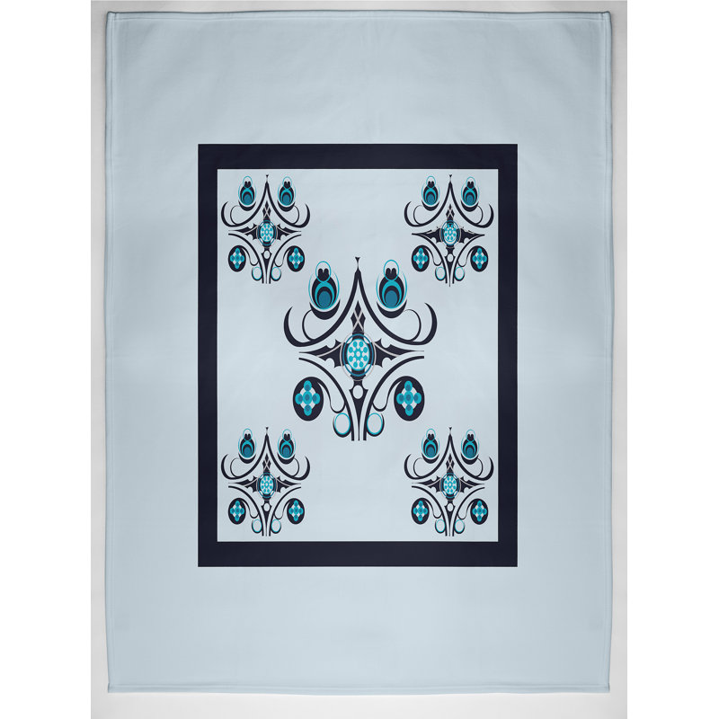 Rieder Plain Weave / Muslin Throw Blanket, Navy