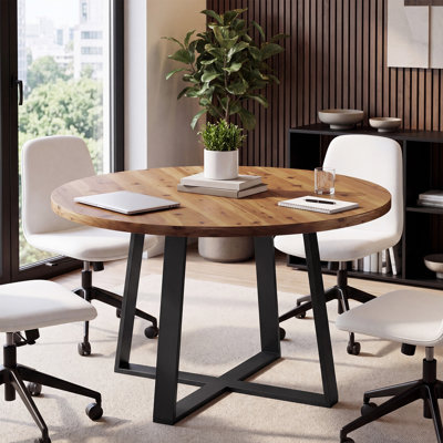 47.25cm Solid Wood Round Conference Table