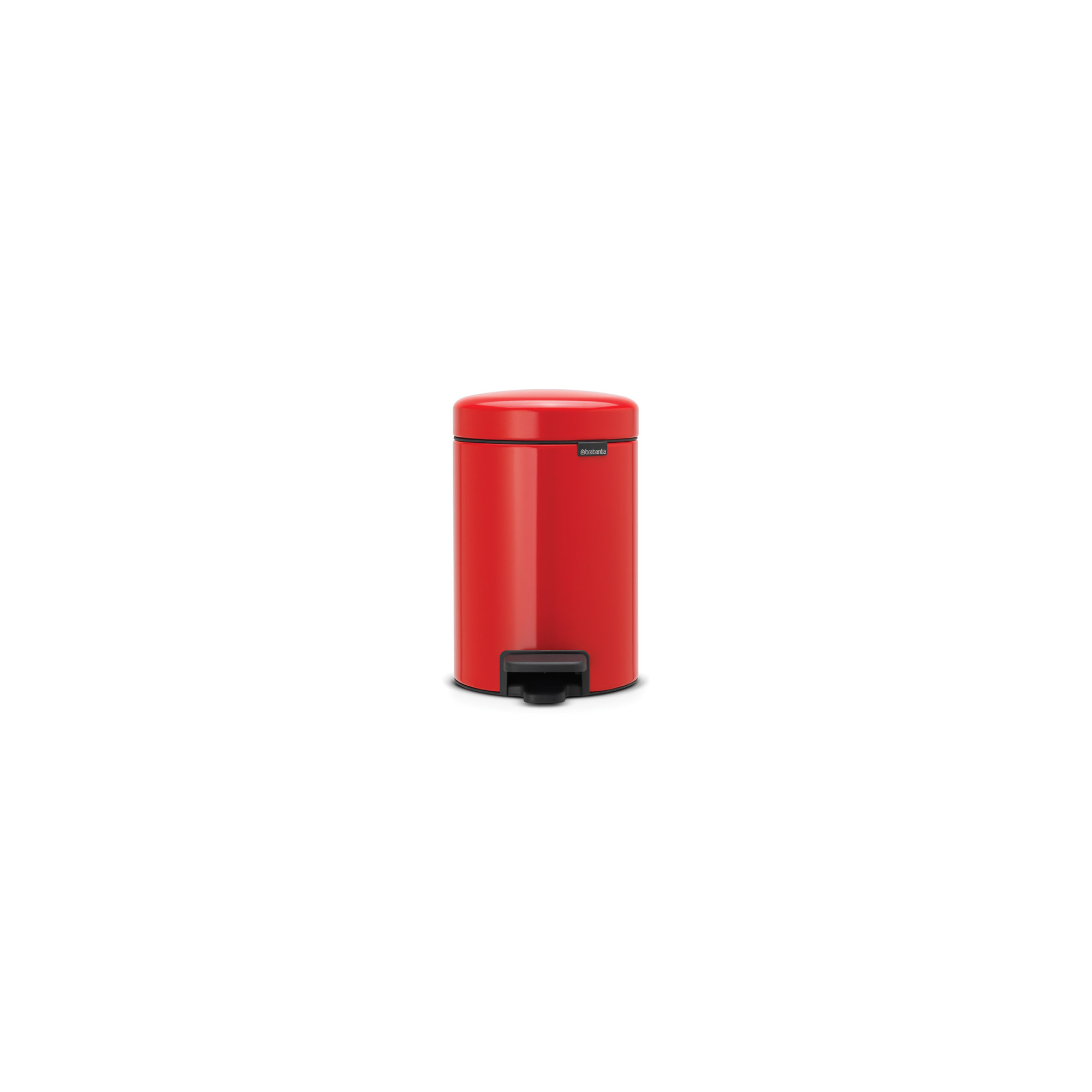 Brabantia NewIcon Step On Trash Can, 0.8 Gallon (3 Liter), Passion Red