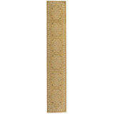 Hand-Knotted High-Quality Gold and Ivory Runner