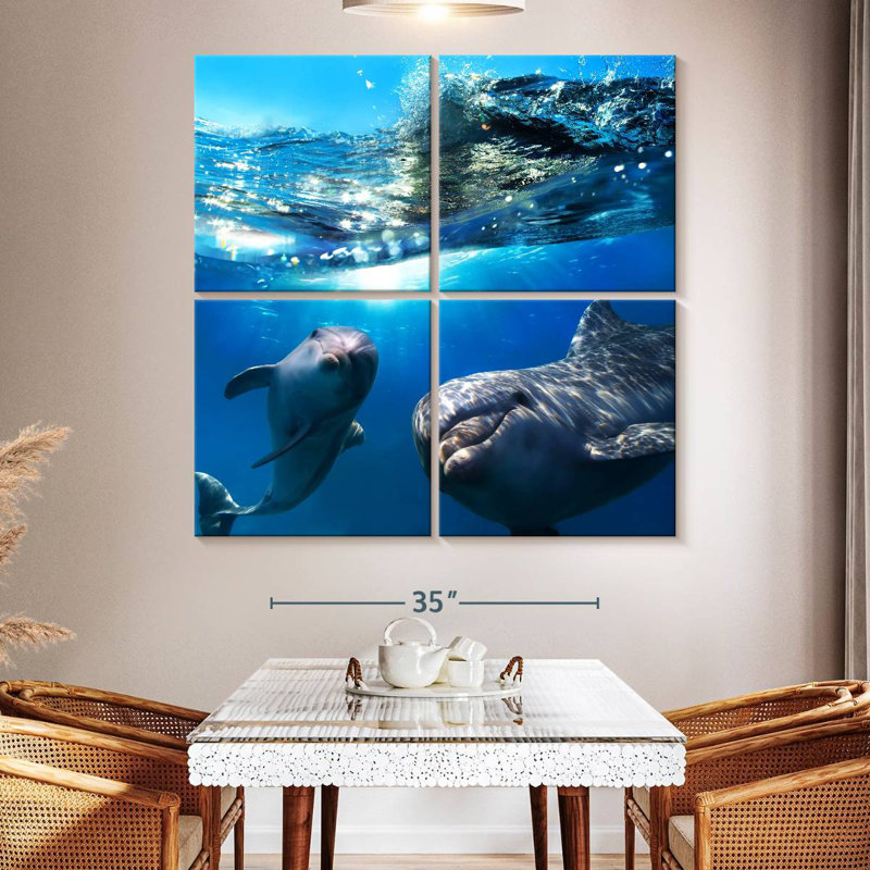 Brampt Playful Dolphins, 50'' H x 50'' W