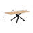 Lawton Natural & Black Finish Dining Table