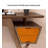 Chic Solid Wood Desk: Modern Contrast & Utility-109691260