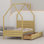 Structure de lit Montessori House pour enfants avec tiroirs de rangement et tête de lit, assemblage facile