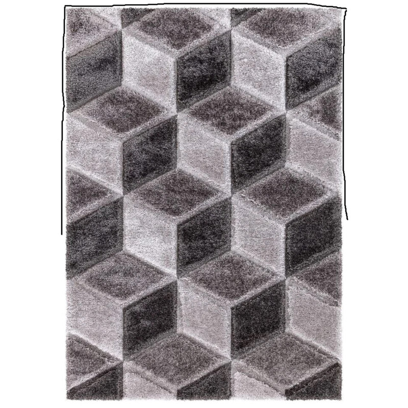 Shag Area Rug, Rectangle 120 x 170 cm
