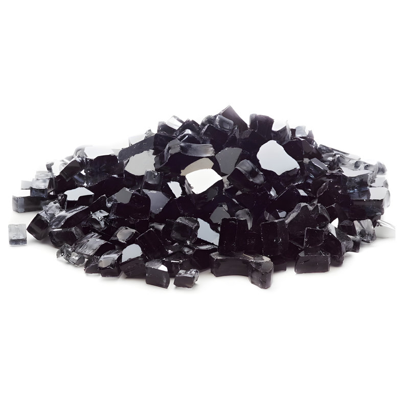 Verre de foyer 25 lb, Noir