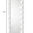 1Pc Glam Tall Lighted Mirror With Drawer Box Beveled Mirror Crystal Knob Glossy White Finish Vanity
