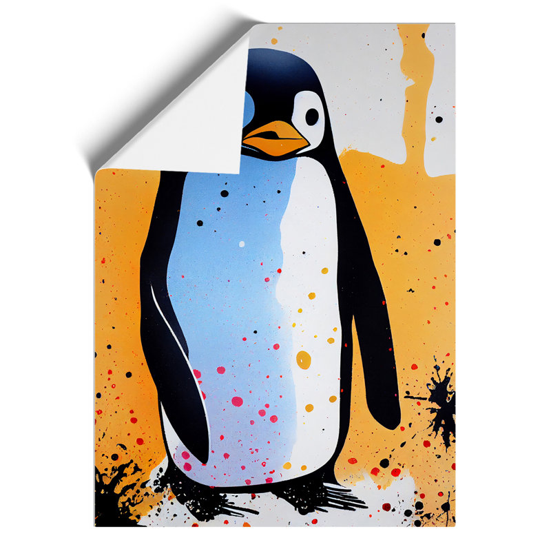 Penguin Graffiti No.2 - Wall Art, Paper, 29.7cm H x 21cm W, No Matte