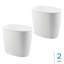 Petite poubelle de salle de bain ovale en plastique iDesign - idéale pour la salle de bain principale ou d'invité ou le bureau