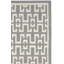 Tapis gris / ivoire en soie / laine / coton à tissage plat Rodgers-1554046225