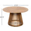 Table de salle à manger en bois Finish de 46,72 pouces pour la cour et l'allure naturelle