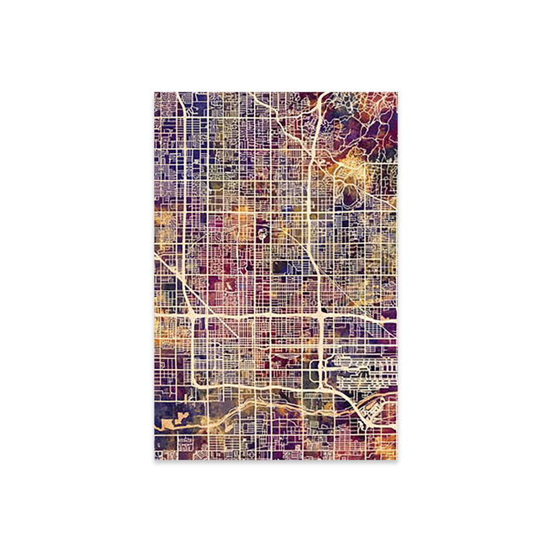 «Phoenix Arizona City Map II», reproduction sur verre acrylique, H 24 po x l 16 po x P 0,25 po