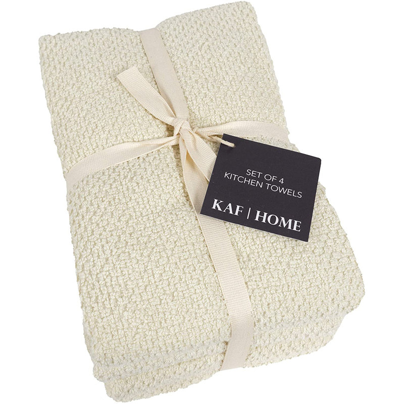 Popcorn Terry Towels, Cream