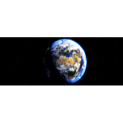 Mother Earth From Space - No Frame Panoramic Art Prints on Float Glass