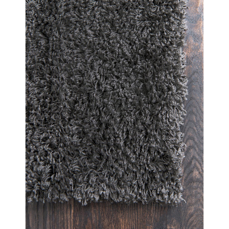 Dekara Solid Colour Shag Area Rug, Rectangle 152 x 244cm