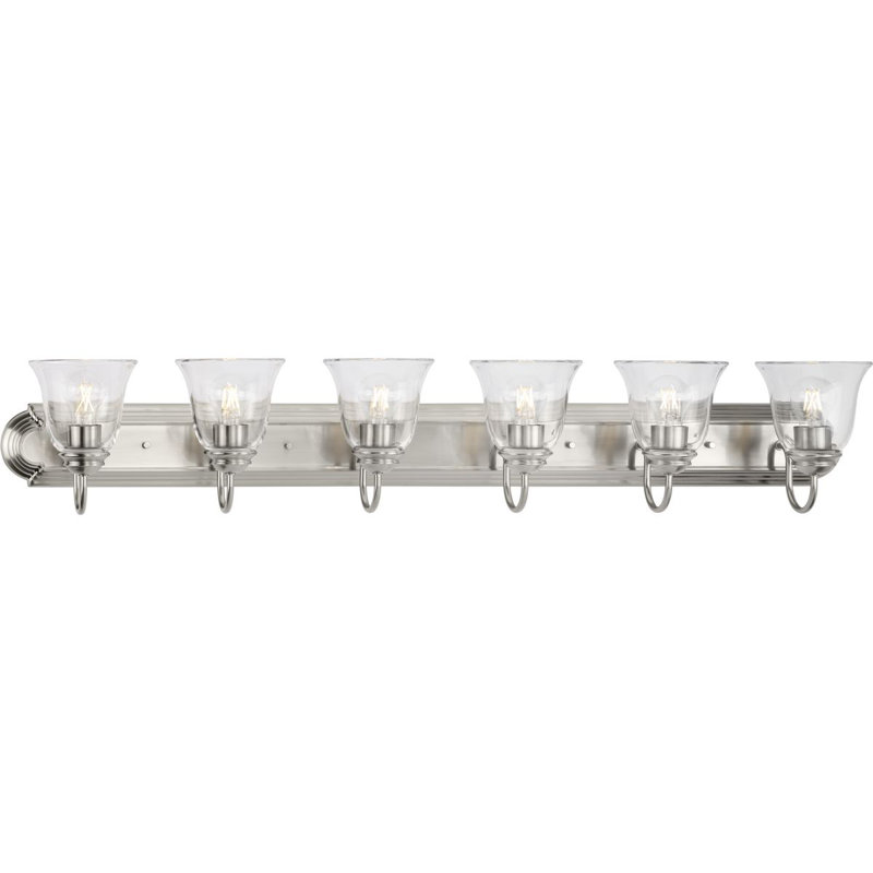 6 - Light Dimmable Vanity Light, Silver
