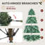 Sapin de Noël artificiel de 2,74 m (9 pi) en PE/PVC mixte, avec structure articulée en 4 parties, non illuminée, pour une décoration de Noël grandiose.-856132824