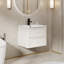 Meuble-lavabo mural de 61 cm (24 po) avec comptoir et robinet, peint à la main, résistant à l'eau, 2 tiroirs lisses et bords arrondis-199263871