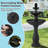 Water Fountain, 3-Tier Italian Garden Waterfall Fountain For Outside, 47.3"H Indoor Roman Water Feature Cascading Fountains W/Pump & Pineapple Top For Patio Yard Porch Lawn-2087398184