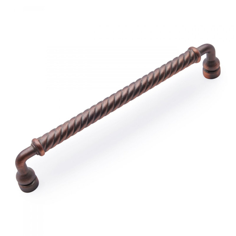 Poignée corde 8 po Rope Twist CP, Distressed Copper