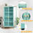 Dalziel 27.6'' Wide 4 - Shelf Storage Cabinet with Glass Doors-1738129571