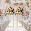2 PCS Gold Iron Wedding Flower Stands-98705915