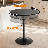 23.5" Bistro Pub Table Adjustable Height Round Cocktail Bar Table with Wood Top and Metal Base-1261034866