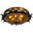 Rustic Lodge Glass Semi Flush Mount