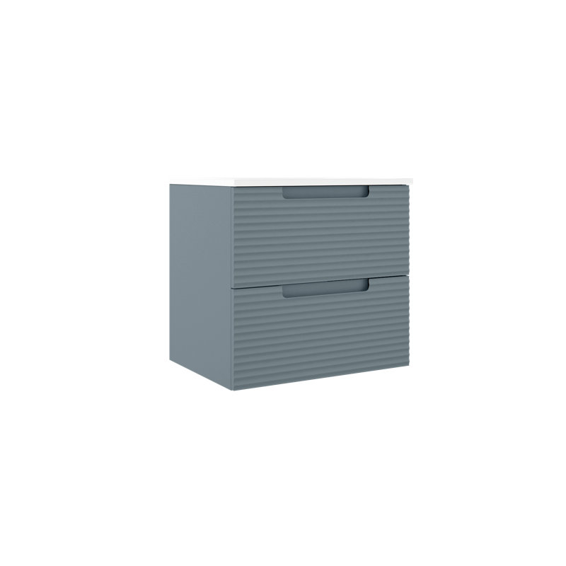 Base de meuble-lavabo simple 24 po Moncler, Bleu