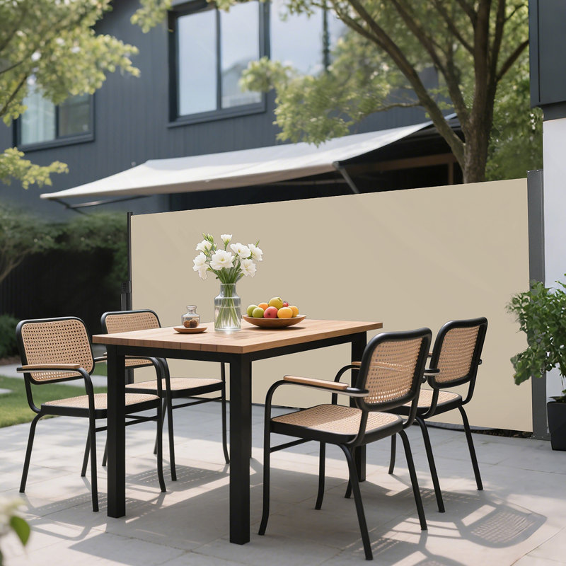 Auvent rétractable polyvalent pour plus d'intimité et de confort, H 62,99 po x l 118,1 po x P 1,58 po