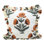 Coussin décoratif en lin à imprimé à la main à motif de volants Fab divine Artisan