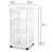 Sterilite 3 Drawer Storage Cart, Rolling Cart with Wheels to Organize Clothes in Bedroom, Closet