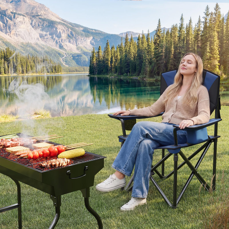 Camping Chair, Blue, 2