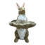 Sculpture en forme de lapin, statue de lapin en oxyde de magnésium, ornement animalier résistant aux intempéries, convenant à l'aménagement paysager extérieur et à la décoration de table intérieure.