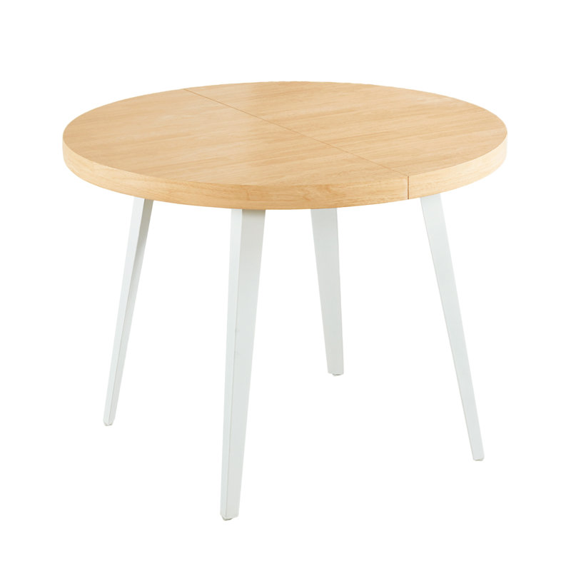 Vesta Folding Dining Table, White, Nature