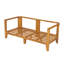 Ensemble canapé deux places et table basse extérieure Avanti en bois d'acacia massif moderne pour 2 personnes avec coussins moelleux