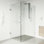 Cabine de douche à charnière sans cadre avec verre transparent 3/8 l 34 po x P 46 po x H 73 po Pacifica