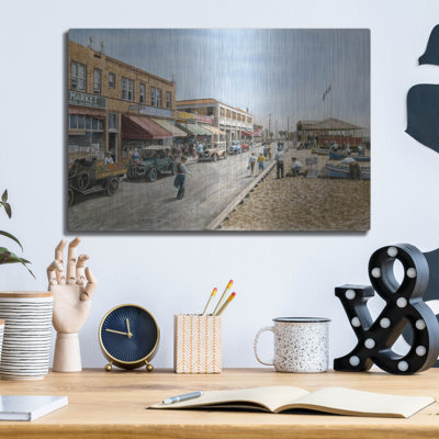 Beachcrest Home™ 'Newport Beach, Ca 1926' by Stanton Manolakas, Metal Wall Art, 16"x12"
