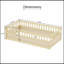 Lit simple au sol avec barrière et porte de haute sécurité, conception en bois Montessori pour la chambre à coucher