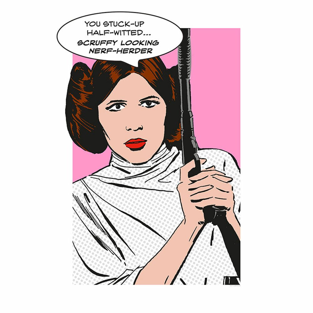 Poster Star Wars Comic Zitat Leia