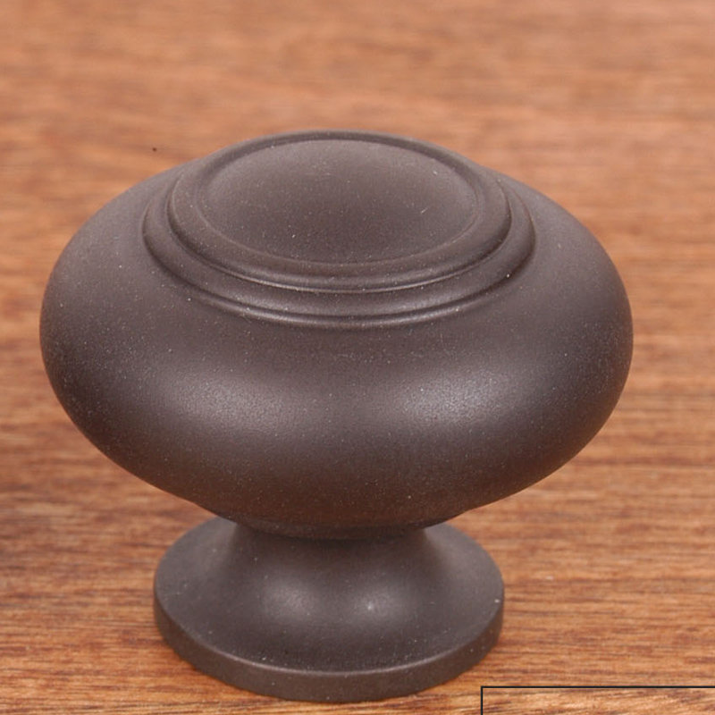 Poignée champignon Ringed CK Series, Bronze huilé, Diamètre du bouton 1,25 po