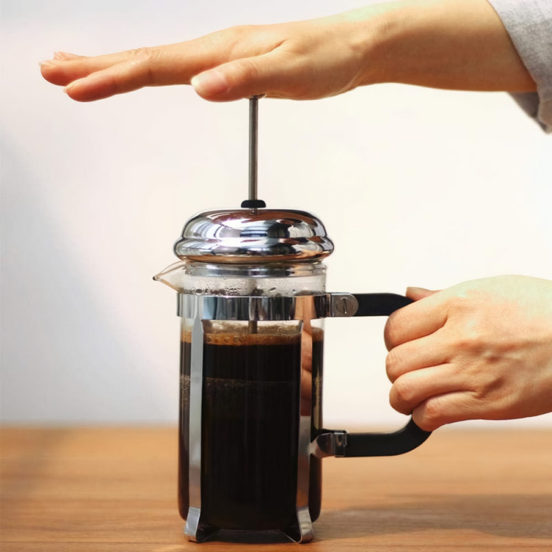 French Coffee Press, 32oz Stainless Steel Coffee Maker, Double Filter, 2 Bonus Screens (8 Cup), 8 cups