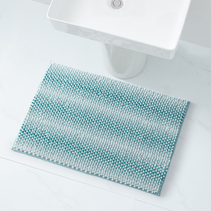 Tapis pour salle de bain Ebern Designs Home, 20 po x 30 po, Bleu sarcelle