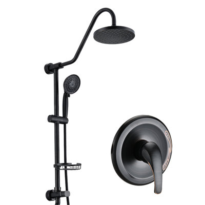 Système de douche double avec pluie de 8 po et portatif - fixation murale et utilisateur