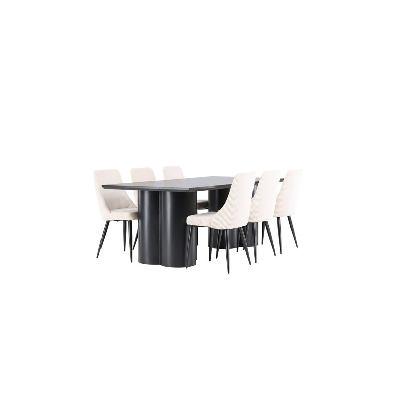 Sibley 6 - Person Dining Set, Black