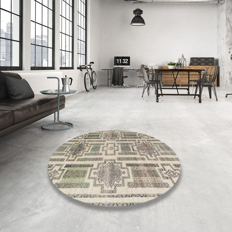 Tapis abstrait moderne 4759, Rond 6 pi
