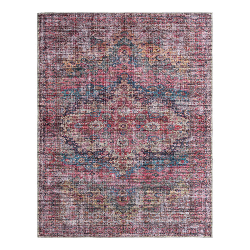 Gutshall Chenille Oriental Indoor Rug, Rectangle 10'6" x 13'