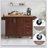 Kitchen Island with Drop Leaf Countertop, Kitchen Island Cart, Barn Door Kitchen Island Table-1069919225